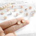 thumbnail image 4 of IEFSHINY Initial Earrings for Women, S925 Sterling Silver Post White GoLd Plated Cute Earrings Hypoallergenic Disc Stud Earrings for Women, 4 of 6