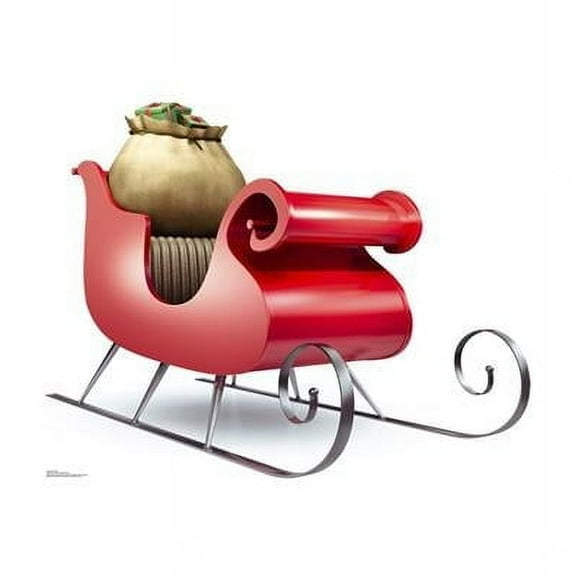 GiftsGoneWild High Quality Santa's Sleigh Cardboard Standup, 45 x 59 in