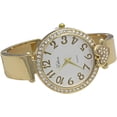 thumbnail image 4 of Blekon Collections Women's Quartz 36mm Case Gold Cuff Bangle Watch, 4 of 6