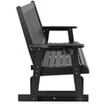 thumbnail image 4 of Mosbrisa HIPS 3-Person Poly Lumber Patio Glider with High Backrest and Deep Contoured Seat, for Outdoor, Porch, Patio, Black, 4 of 11