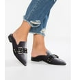 thumbnail image 5 of Shellys London Elon Grey Velvet Pointed Toe Metal Buckle Flats Mules Slides (Grey, 6), 5 of 7