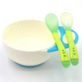thumbnail image 3 of EIMELI Soft Silicone Baby Spoon&Fork Set Feeding Set Pre Spoon Utensil Set Device Tip Heat Sensitive Utensils BPA Free Multi Color Infant Spoon Fork 2PCS(Blue), 3 of 9