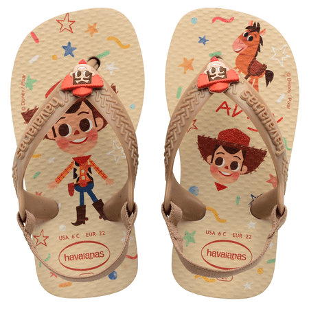 Havaianas Baby Disney Classics Toy Story Flip Flop Sandals, White, Size 6 Baby