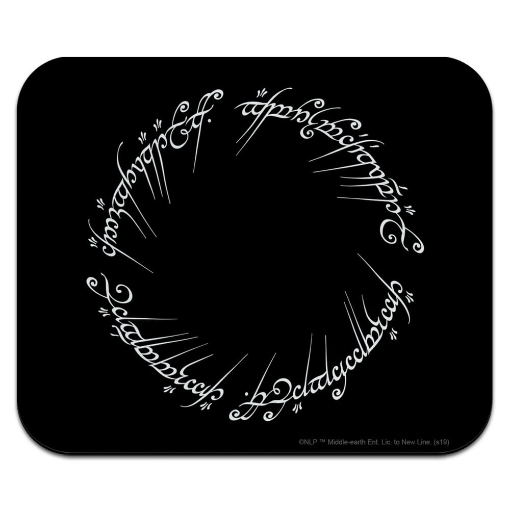 Lord of the Rings Mordor Script Low Profile Thin Mouse Pad Mousepad