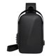 thumbnail image 2 of Bolsa mensajera para ciclismo exterior Bolsa de hombro USB de gran capacidad Poliéster Negro azul gris 12,6x8,27x3,94 pulgadas impermeable Ligera, 2 of 6