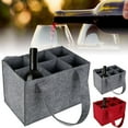 thumbnail image 1 of 6 Girds Protable Felt Wine Storage Bag with Comfortable Carry Handle Large Bottle Carrier, 1 of 7