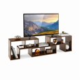 thumbnail image 3 of 3 PCS Adjustable TV Stand Minimalist Entertainment Center for 43/ 55 /60/ 65 Inch TV Media Console Table ,Brown, 3 of 8
