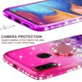 thumbnail image 3 of SOGA Cover Compatible for Samsung Galaxy A20 Case, Galaxy A30 Case, Galaxy A50 Case, Liquid Floating Quicksand Case with Diamond Ring Stand for Magnetic Car Mount - Purple on Pink, 3 of 5