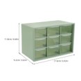 thumbnail image 2 of OUNONA Craft Storage Drawers Jewelry Collection Box With 9-Drawers Design Green 1Pcs, 2 of 8