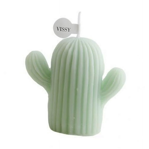 vela de aromaterapia,Vela de cactus Velas de aromaterapia de cera de soja,Vela pequeña linda Aceite esencial de cera natural,Vela de pilar Vela de postre decorativa Geométrica,Regalo de