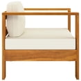 thumbnail image 3 of vidaXL Solid Acacia Wood Garden Chair with Cushion Outdoor Lounge Cream/Gray, 3 of 4