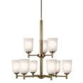thumbnail image 6 of 43672NBR Kichler Lighting Shailene - 9 light 2-Tier Chandelier - 26.25 inches wide-Natural Brass Finish    -Traditional Installation, 6 of 7