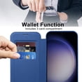 thumbnail image 2 of Allytech Wallet Case for Samsung Galaxy S23 FE with Card Slots & Lens Protector, Compatible with MagSafe, Slim Shockproof Anti-Scratch Clear Back Panel [RFID Blocking] Case - Darkblue, 2 of 8