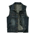 thumbnail image 4 of Baberdicy Jacket Vest Women Top Loose Solid Shirt Denim Jacket Sleeveless Denim Vest Women's Color Women's Denim Vest Top Sweater Vest Blue, 4 of 6