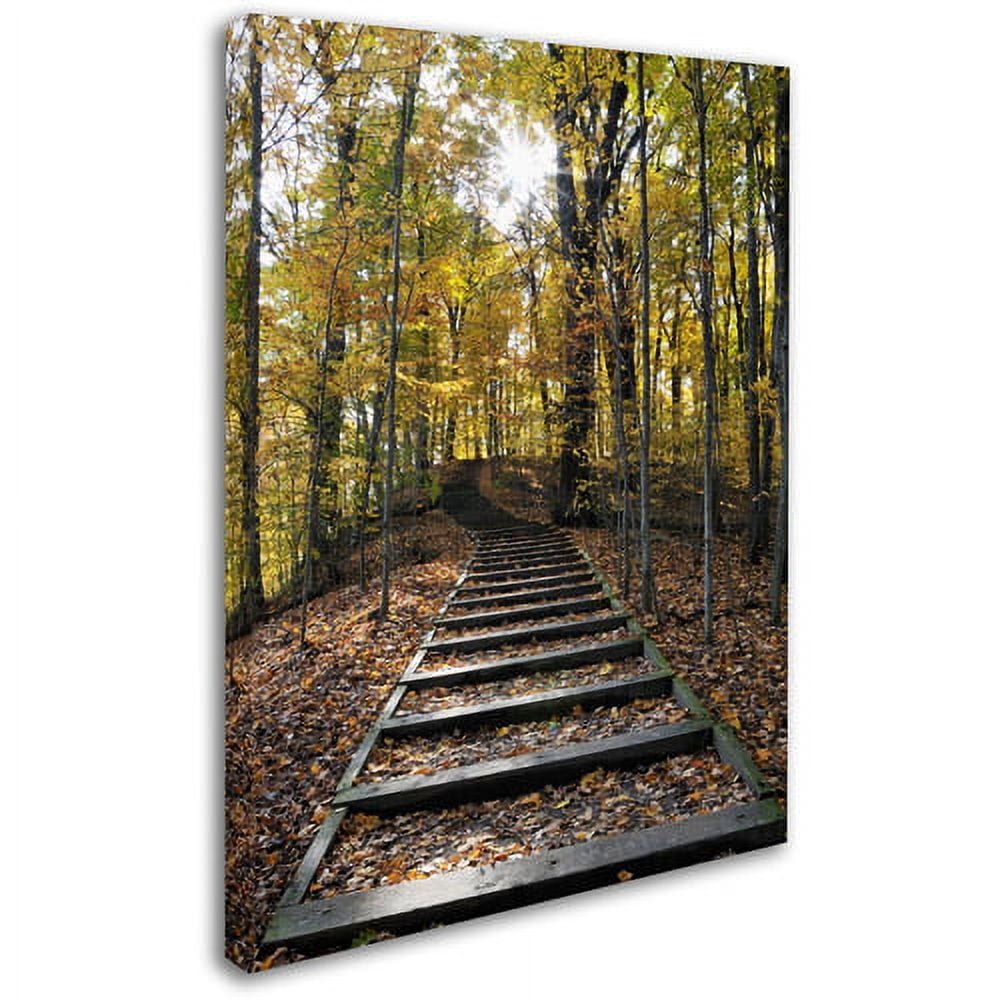 Trademark Fine Art "Fall Stairway 2" Canvas Wall Art by Kurt Shaffer