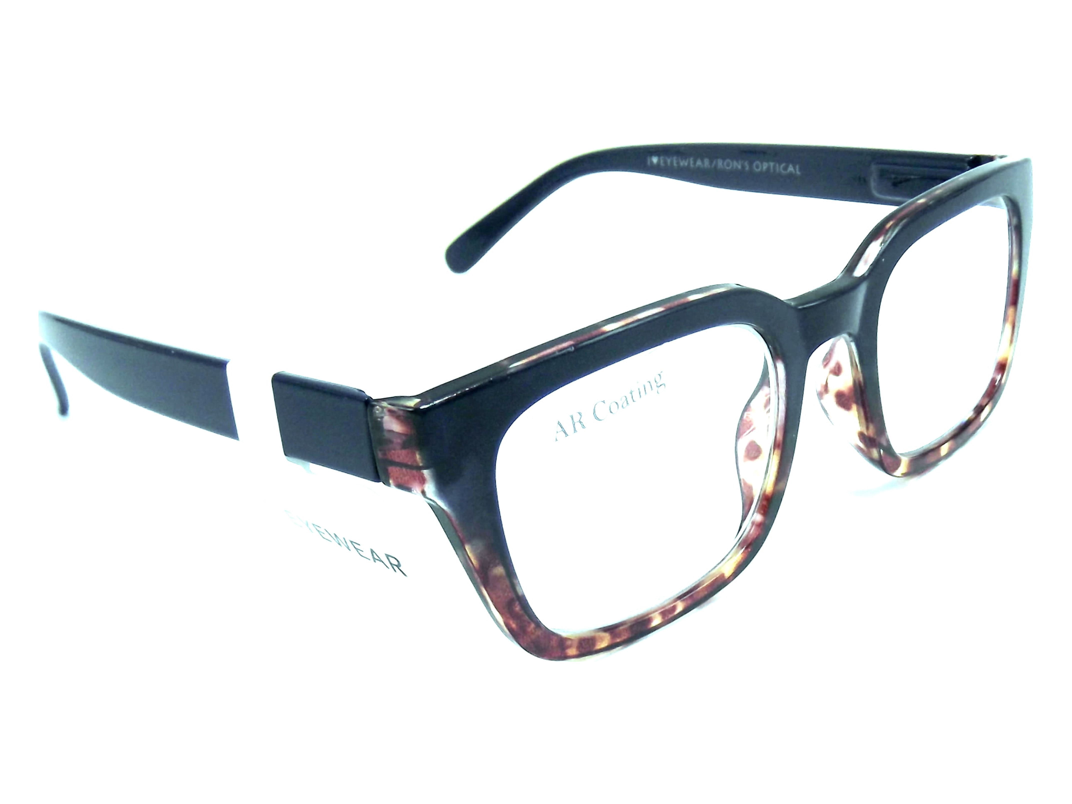 READING GLASSES +1.75 Fashionable Plastic Women Designer Style Ladies EYEGLASSES Blue to Tort