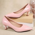 thumbnail image 6 of Women's Patent Leather Pointed Toe Heels, French Retro Kitten Heel Dress Shoes, Plus Size Comfortable High Heel Shoes for Daily Wear, 6 of 10