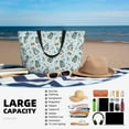 thumbnail image 5 of Honeii Winter Wonderland Light Blue for Tote Bag with Adjustable Strap,Beach Bag, Waterproof Sandproof Beach Tote Bag, Large Capacity Foldable Beach Bags, 5 of 7