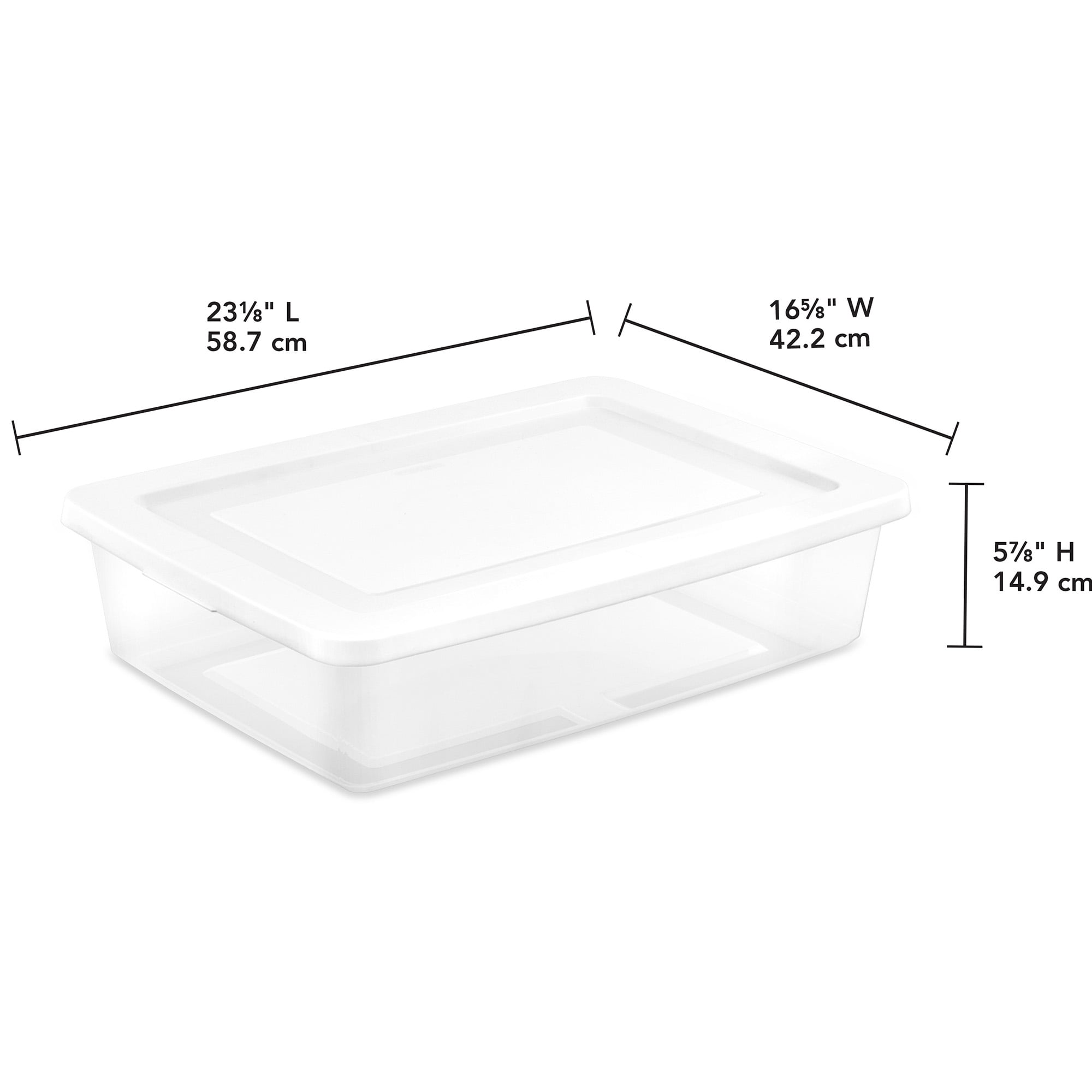 Sterilite 28 Qt Storage Box, Stackable Plastic Container, Home Organizer, White, 40 Pack