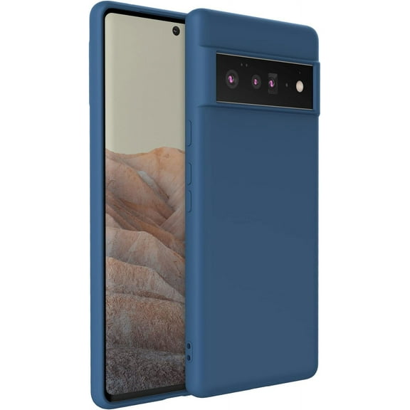 for Google Pixel 6 Pro Case, Thin TPU Cover with Soft Interior Anti-Scratch Slim Fit Flexible Phone Case for Pixel 6 Pro 2021 - Blue