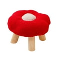 thumbnail image 3 of Footrest Ottoman Flower Shape Non Slip Cartoon Multipurpose Sofa Stool Foot Rest Red, 3 of 8