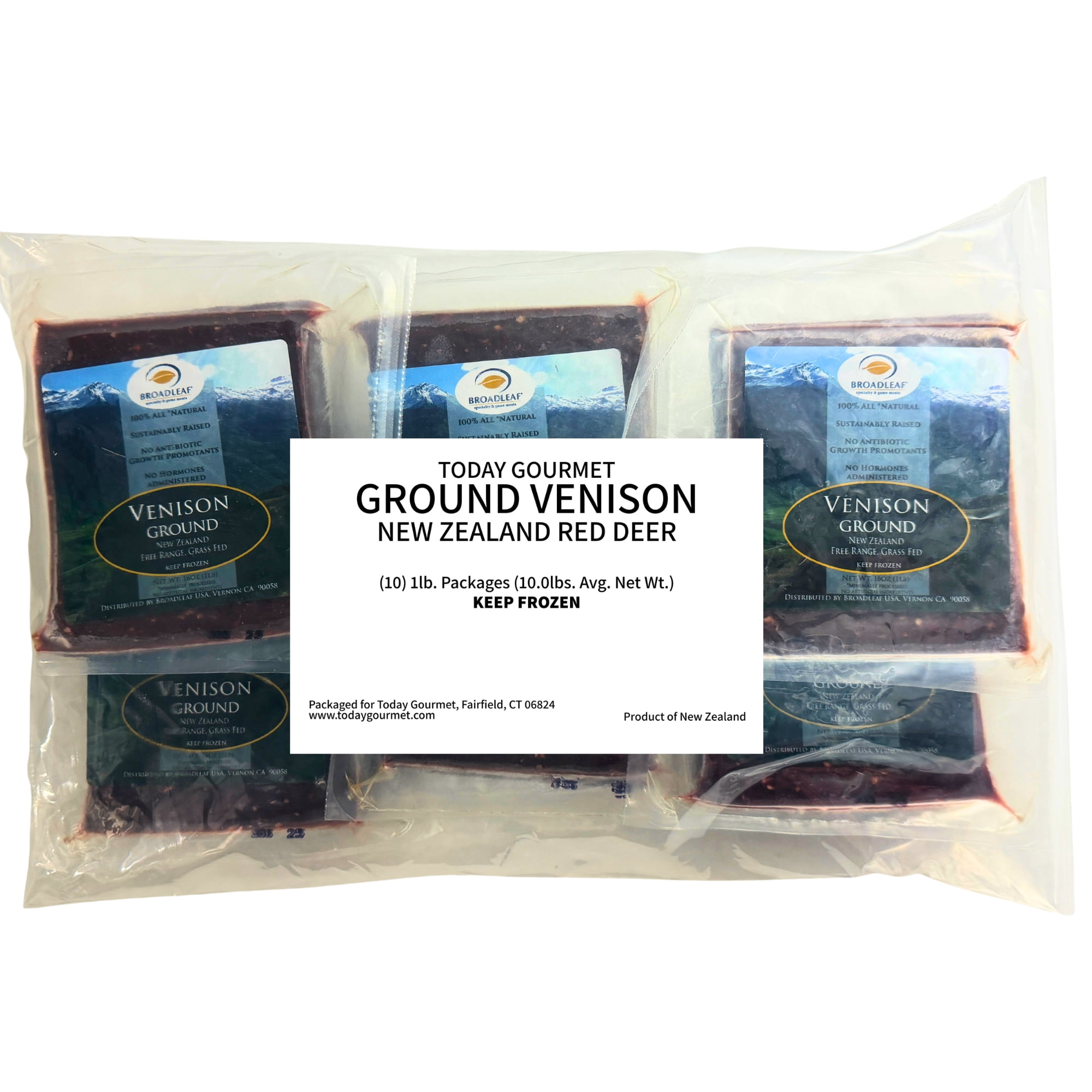 Today Gourmet - Ground Venison - (10) 1lb. Packages