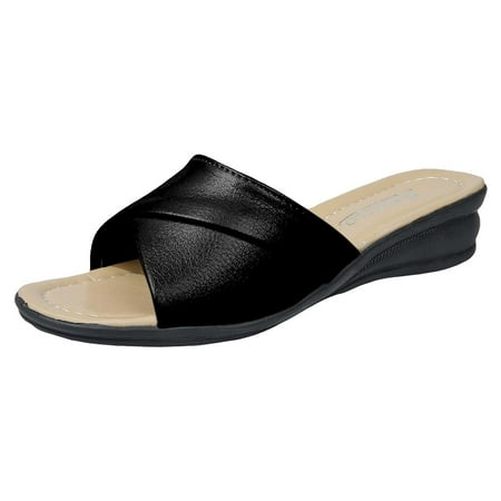 

Fesfesfes Platform Slides Women s Summer Comfortable Casual Fashion Peep-Toe Wedge Heel Sandals 6.5(38)