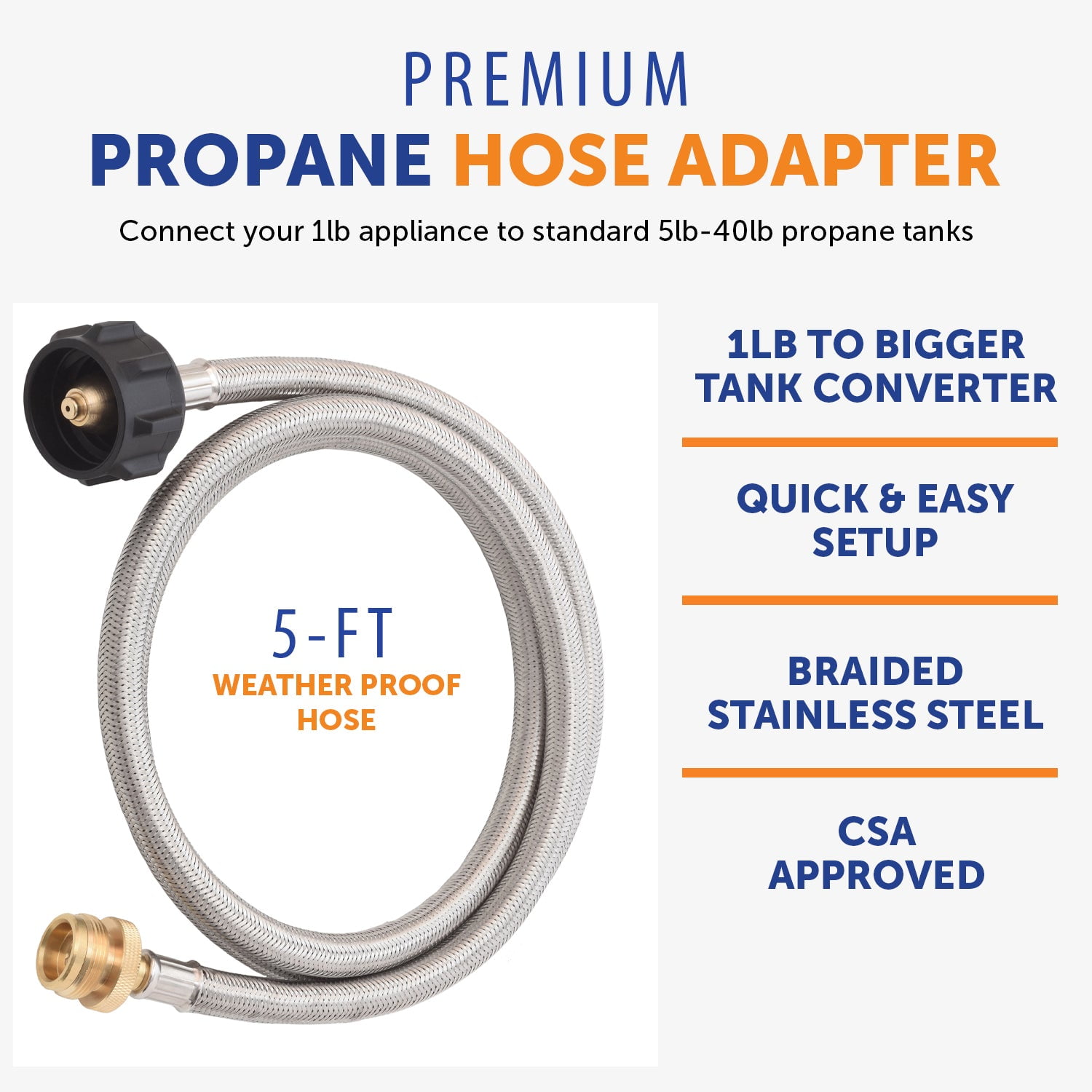 Flame King Gas Hauler Pro Kit Insulated Protective Carry Case, 10LB Propane Tank & 5ftAdapter Hose, 2.4 gal, 10" x 18"