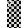 thumbnail image 1 of Funda de teléfono cuadrada a cuadros para iPhone 14 2022, diseño de cuadros en blanco y negro, delgada, suave, clásica, resistente a los golpes, protectora a cuadros, 1 of 5