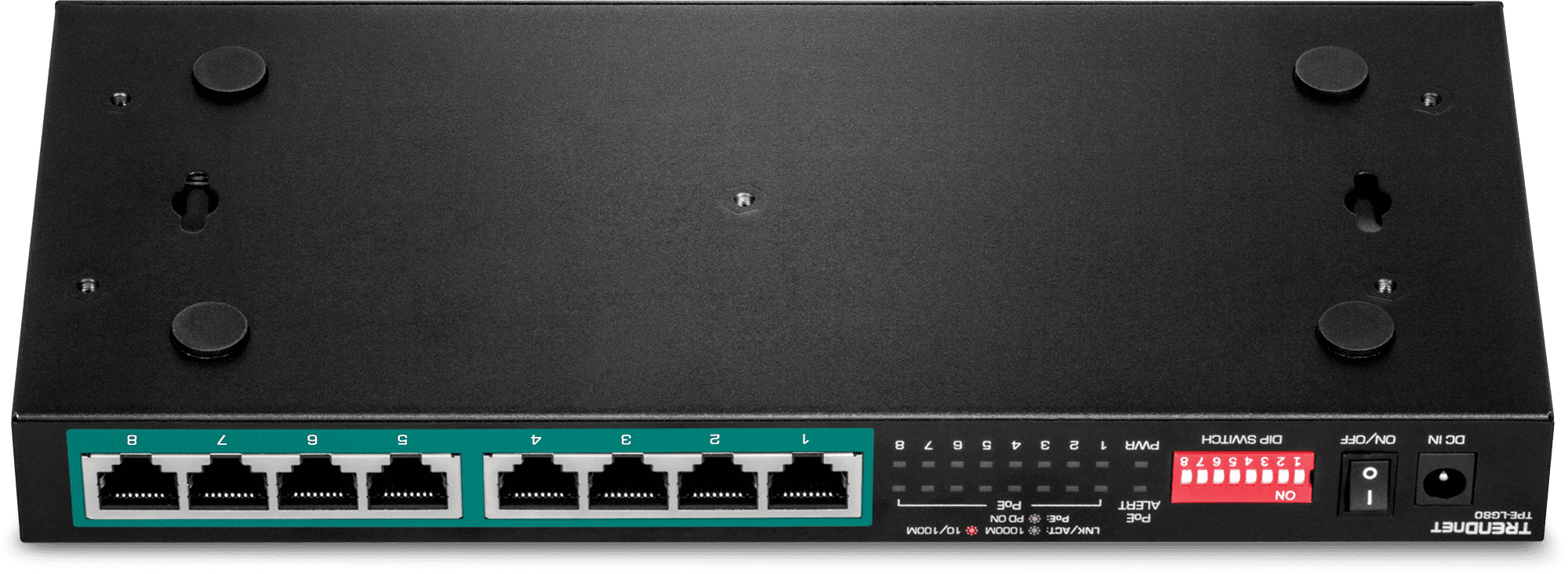 TRENDnet TPE-LG80 8-Port Gigabit Long Range PoE+ Switch