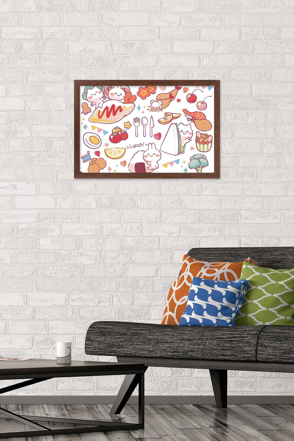Mimi & Neko - Lunch Wall Poster, 14.725" x 22.375" Framed