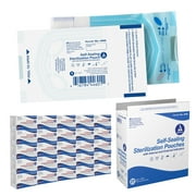 Dynarex Sterilization Pouches - Self-Sealing Autoclave Bags for Medical, Dental, Tattoo & Nail Care Tools - Blue-Tinted Transparent Cover, Dual Color Indicators, Size 2.25" x 2.75", 1 Case of 5000