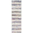 thumbnail image 3 of SAFAVIEH Marbella Roland Striped Runner Rug, Ivory/Blue, 2'3" x 8', 3 of 9