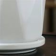 thumbnail image 4 of Macetas de cerámica de color blanco puro, macetas simples, juego de cuatro piezas de maceteros de tamaño mediano con bandeja, plantas suculentas for el hogar, cultivo de plantas verdes, 4 of 5