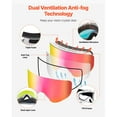 thumbnail image 4 of KFFKFF Frameless Ski Goggles with Magnetic Cylindrical Lens, Pink Revo Coating, OTG Anti-Fog Design for Adults and Teens, TPU Frame with Ventilation, Suitable for Skiing, Snowboarding, and Skating, 4 of 9