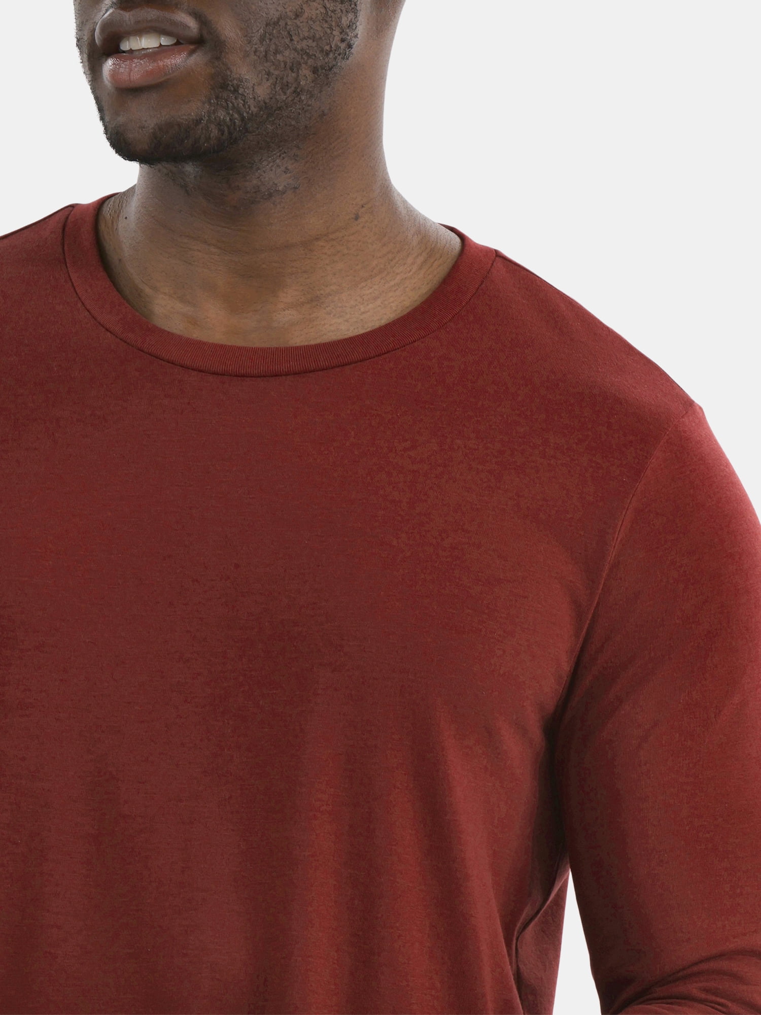 Athletic Works Men's and Big & Tall Men's Tri-Blend Tee with Long Sleeves, Sizes XS-4XLT