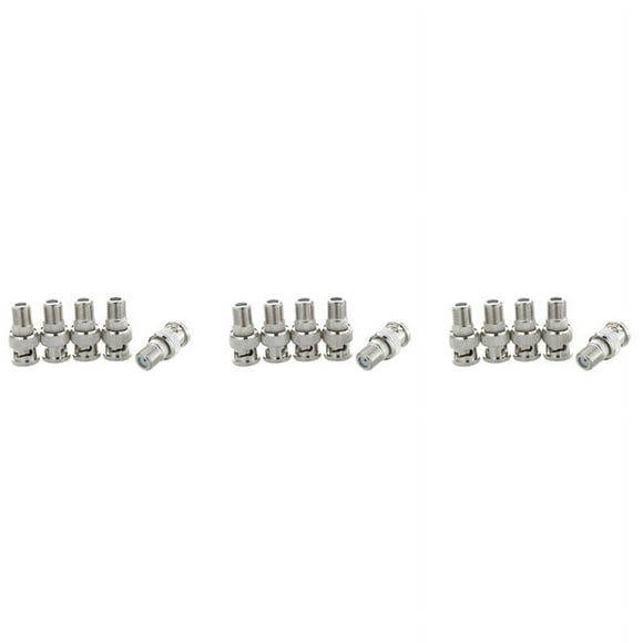 30Pcs BNC Male Plug to F Female Adapter Coax Connector Coupler CCTV Camera