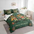 thumbnail image 3 of Manfei Merry Christmas Bedding Comforter Set 7pcs for Boys Girls, Cartoon Nutcracker Full Bedding Set, Xmas Tree Star Snowflake Fitted Sheet Flat Sheet, Super Cozy Room Decor, 3 of 8