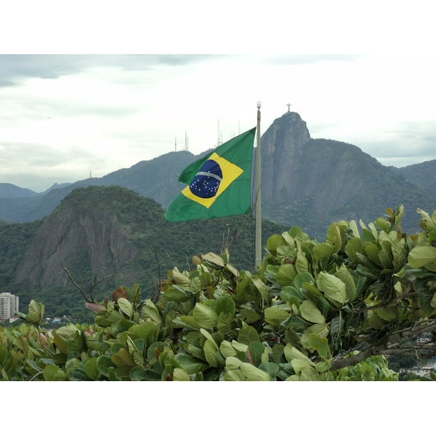 Peel N Stick Poster Of Rio De Janeiro Green Flagpole Flag Brazil Poster 24x16 Adhesive Sticker Poster Print Walmart Com Walmart Com