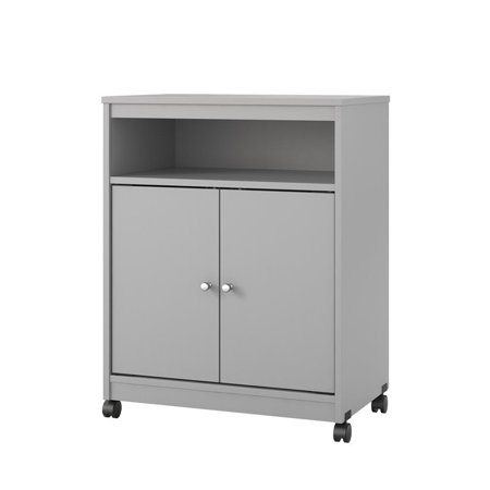 Ameriwood Home Landry Microwave Cart In Dove Gray Walmart Com