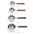 thumbnail image 6 of Hariumiu Stainless Steel Measuring Cups with Wood Handle Coffee Bean Graduated Measuring Spoon for Cooking Baking Dog Cat Food, 6 of 8