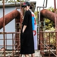 thumbnail image 5 of Women's Oversized Long Tee Relaxed Fit Harajuku Dress Streetwear doodle Urban Fashion, 5 of 6