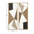 thumbnail image 4 of CosmoLiving by Cosmopolitan Brown Metal Geometric Wall Decor with Black and Gold Accents (2 Count), 4 of 12