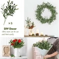 thumbnail image 3 of IRuiYinGo 5 Pack Artificial Olive Branches 19" Fake Plants Silk Greenery Stems Olive Leaves Trees for Home Office Wedding Christmas Decor, 3 of 7