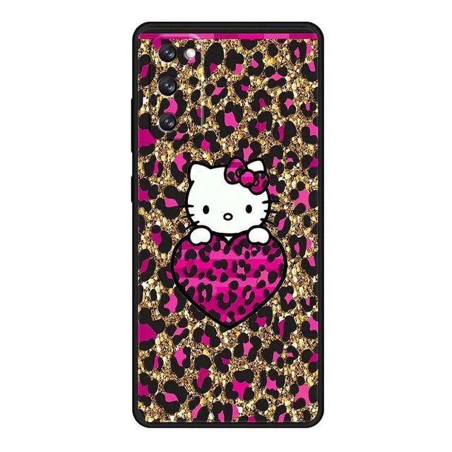 Phone Case For Samsung Galaxy S22 S21 S20 FE Ultra S10 S9 S8 Plus S10e Note 20Ultra 10Plus Shell Hello Kitty Leopard Print Love LXY