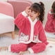thumbnail image 2 of 2023 Spring Autumn Sleepwear Children's Flannel Pajamas Set Kawaii Anime Kuromi Cinnamoroll Girls Kids Warm Loungewear homewear, 2 of 5
