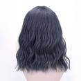 thumbnail image 4 of DOPI Elegant Off Blue Wig With Bangs Bob Short Curly Wigs for Women, Charming Natural, 4 of 4