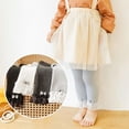 thumbnail image 5 of GYRATEDREAM Leggings for Toddler Baby Girls, Girls Soft Leggings Pants Lace Bow Elastic Waist Tights Stockings for S, 5 of 7