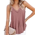 thumbnail image 3 of Yigetop Women's Tees and Tanks Womens Tank Tops 2026 Spring Summer Vacation Outfits Basic Tee Loose Fit Summer Tops for Women Pink L, 3 of 4