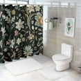 thumbnail image 6 of BCIIG Extra Long Black Floral Shower Curtain  Watercolor Wildflower Bathroom Shower Curtain, Waterproof Fabric Shower Curtain with, 6 of 6